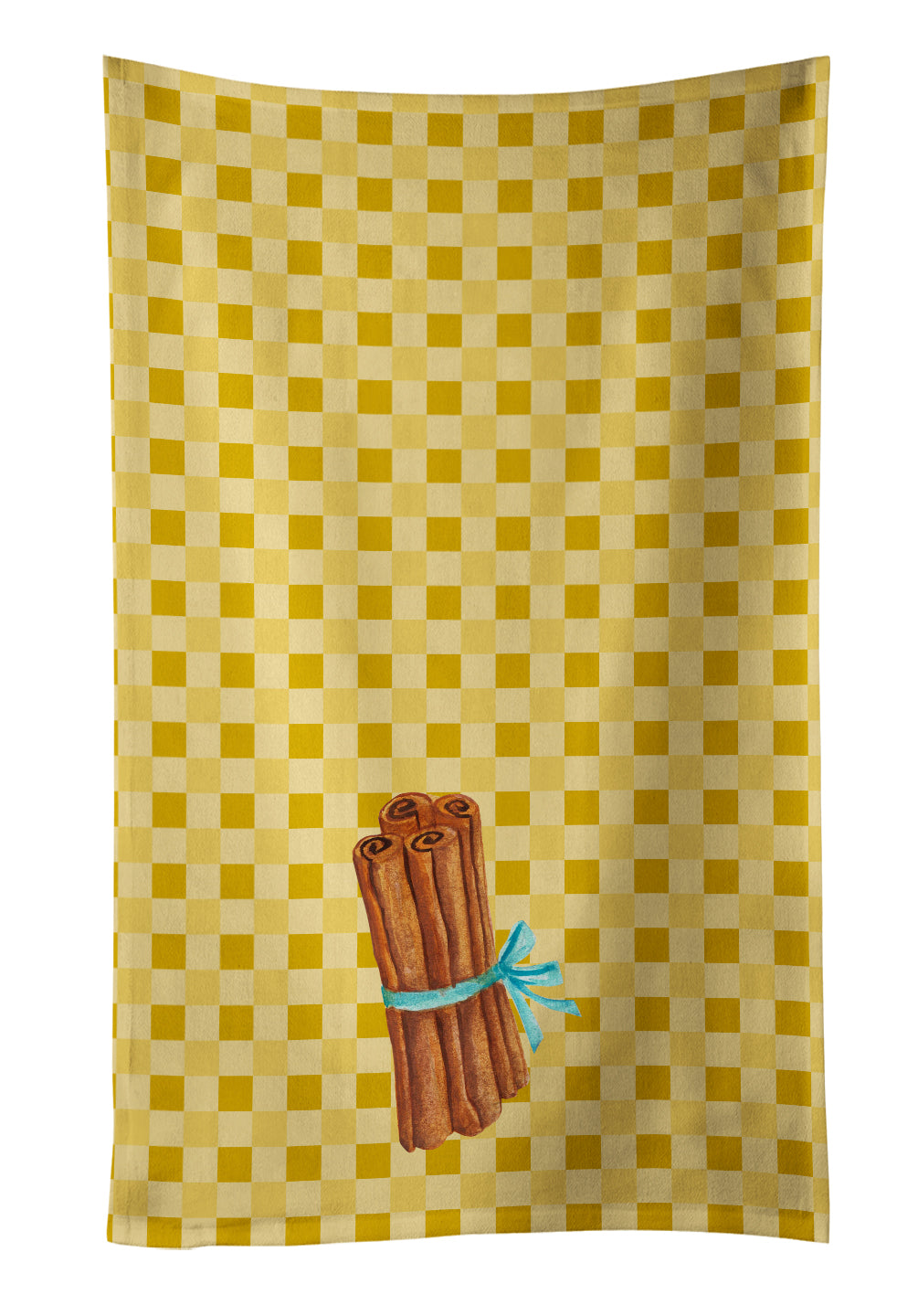 Cinnamon on Basketweave Kitchen Towel Velour Plush Front and Cotton Loop Back Machine Washable