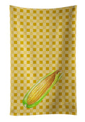 Corn on Basketweave Kitchen Towel Velour Plush Front and Cotton Loop Back Machine Washable