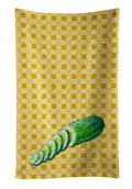 Cucumber on Basketweave Kitchen Towel Velour Plush Front and Cotton Loop Back Machine Washable