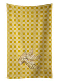 Galangal on Basketweave Kitchen Towel Velour Plush Front and Cotton Loop Back Machine Washable