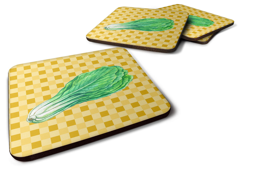 Mustard on Basketweave Foam Coasters Set of 4 Cup Coasters for Indoor Outdoor, Tabletop Protection, Anti Slip, Mouse pad Material
