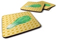 Mustard on Basketweave Foam Coasters Set of 4 Cup Coasters for Indoor Outdoor, Tabletop Protection, Anti Slip, Mouse pad Material
