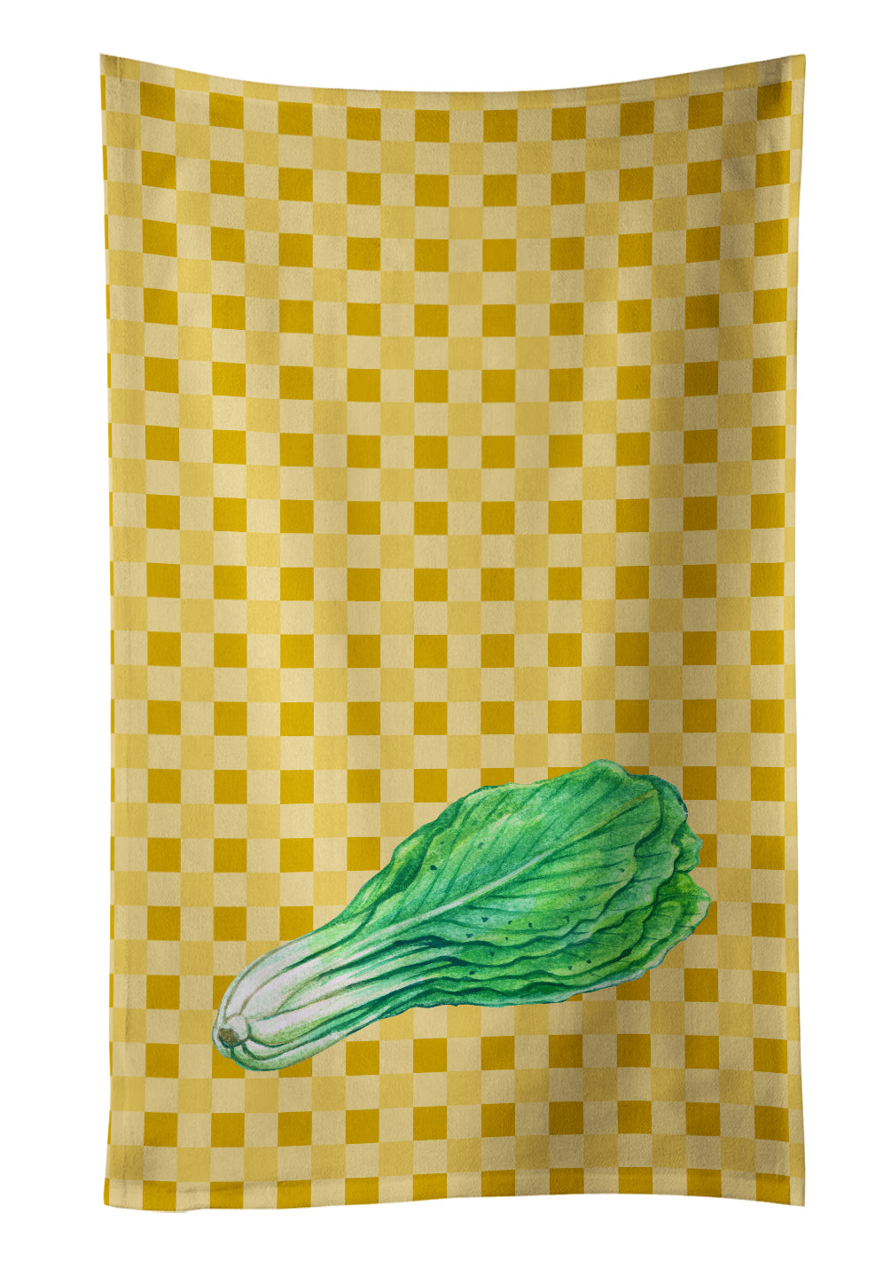 Mustard on Basketweave Kitchen Towel Velour Plush Front and Cotton Loop Back Machine Washable