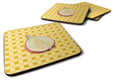 Onion on Basketweave Foam Coasters Set of 4 Cup Coasters for Indoor Outdoor, Tabletop Protection, Anti Slip, Mouse pad Material