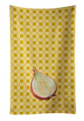 Onion on Basketweave Kitchen Towel Velour Plush Front and Cotton Loop Back Machine Washable