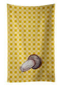 Rotkappe Mushroom on Basketweave Kitchen Towel Velour Plush Front and Cotton Loop Back Machine Washable