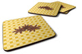 Star Anise on Basketweave Foam Coasters Set of 4 Cup Coasters for Indoor Outdoor, Tabletop Protection, Anti Slip, Mouse pad Material