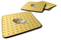 Straw Mushroom on Basketweave Foam Coasters Set of 4 Cup Coasters for Indoor Outdoor, Tabletop Protection, Anti Slip, Mouse pad Material