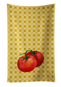 Tomato on Basketweave Kitchen Towel Velour Plush Front and Cotton Loop Back Machine Washable