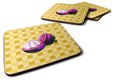 Mangosteen Sliced on Basketweave Foam Coasters Set of 4 Cup Coasters for Indoor Outdoor, Tabletop Protection, Anti Slip, Mouse pad Material