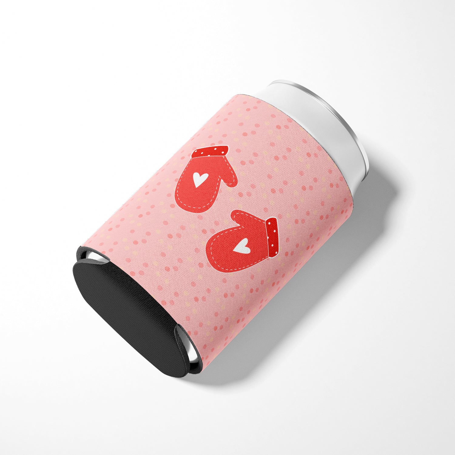 Oven Mitts Pink Can or Bottle Hugger Cooler Sleeve for Standard 12 oz Cans, Insulated Foam Beer & Soda Can Hugger Reusable