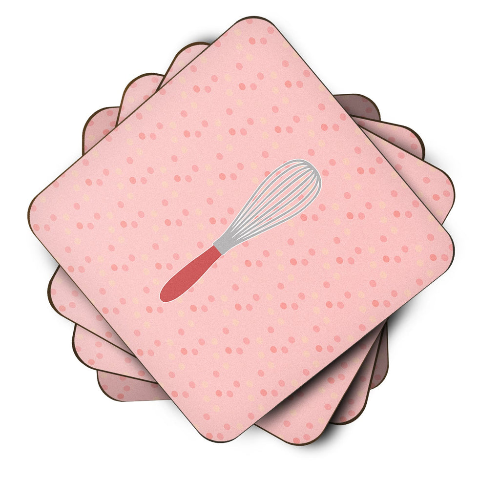 Wisk Pink Foam Coasters Set of 4 Cup Coasters for Indoor Outdoor, Tabletop Protection, Anti Slip, Mouse pad Material