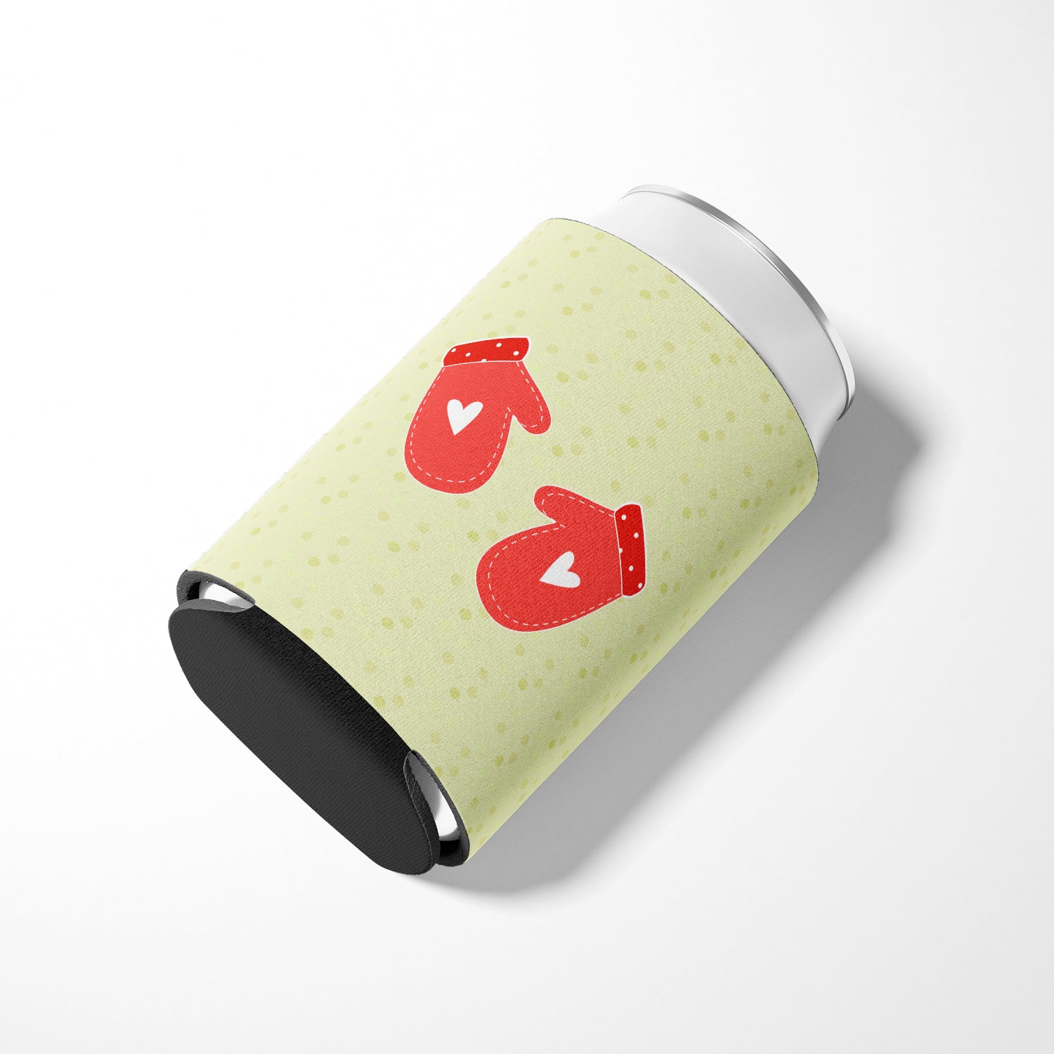 Oven Mitts on Green Can or Bottle Hugger Cooler Sleeve for Standard 12 oz Cans, Insulated Foam Beer & Soda Can Hugger Reusable