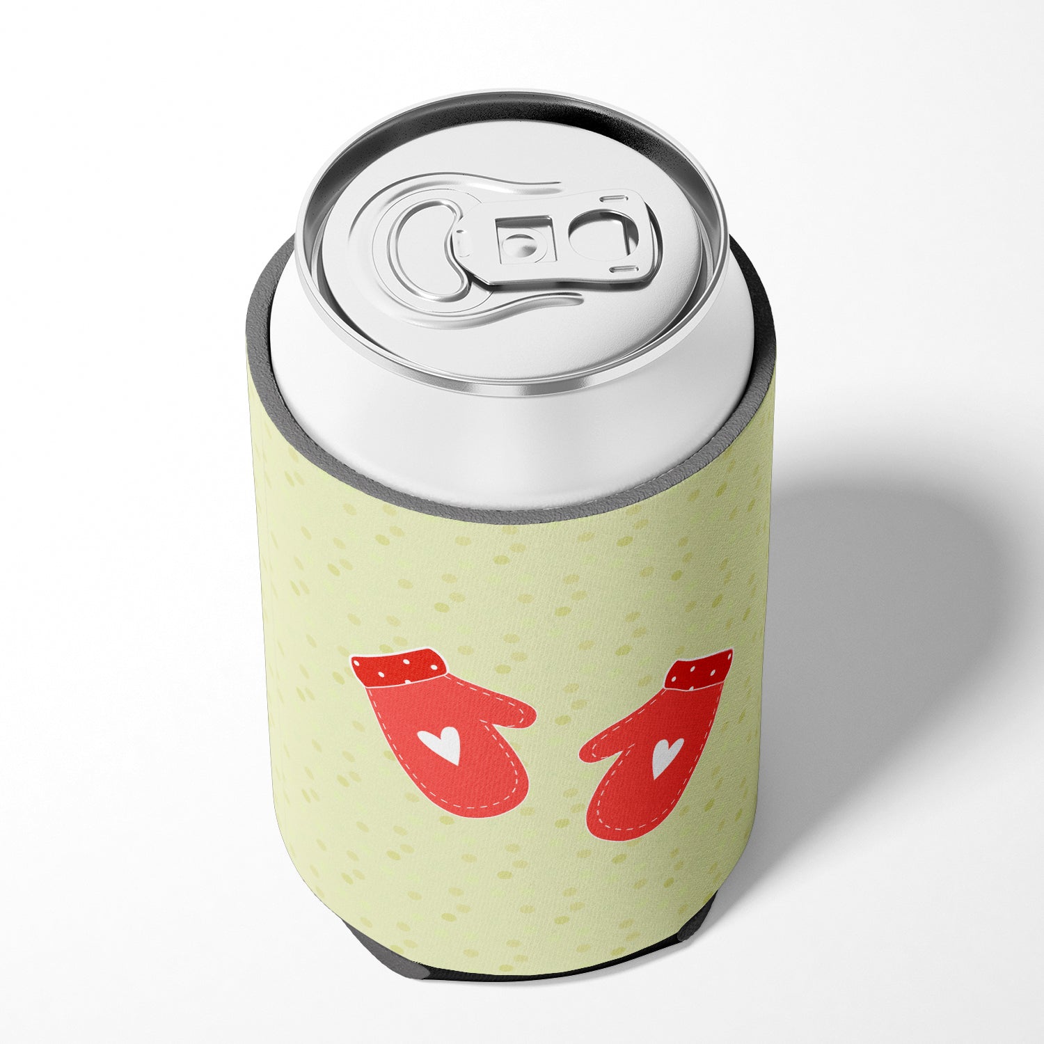 Oven Mitts on Green Can or Bottle Hugger Cooler Sleeve for Standard 12 oz Cans, Insulated Foam Beer & Soda Can Hugger Reusable