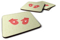 Oven Mitts on Green Foam Coasters Set of 4 Cup Coasters for Indoor Outdoor, Tabletop Protection, Anti Slip, Mouse pad Material