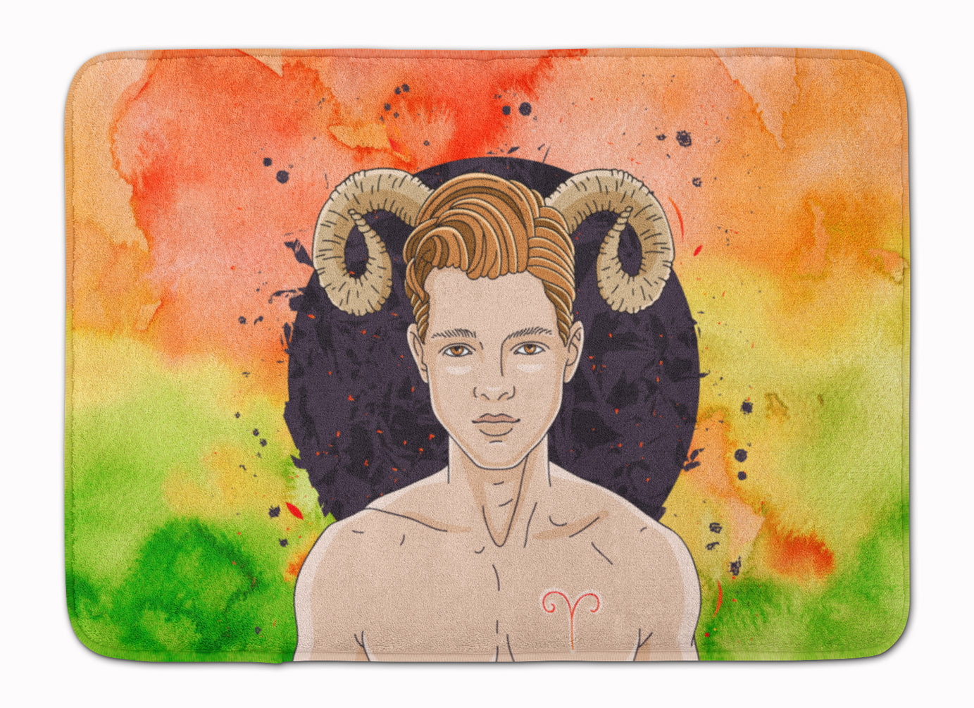 Aries Zodiac Sign Memory Foam Kitchen Mat Machine Washable Anti-Fatigue Cushion Comfort Bath or Kitchen Rug
