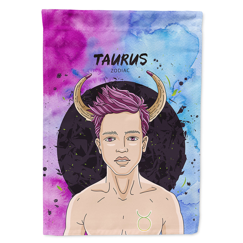 Taurus Zodiac Sign House Flag 28x40 Porch Sleeve Pole Decorative Outside Yard Banner Artwork Wall Hanging, Polyester