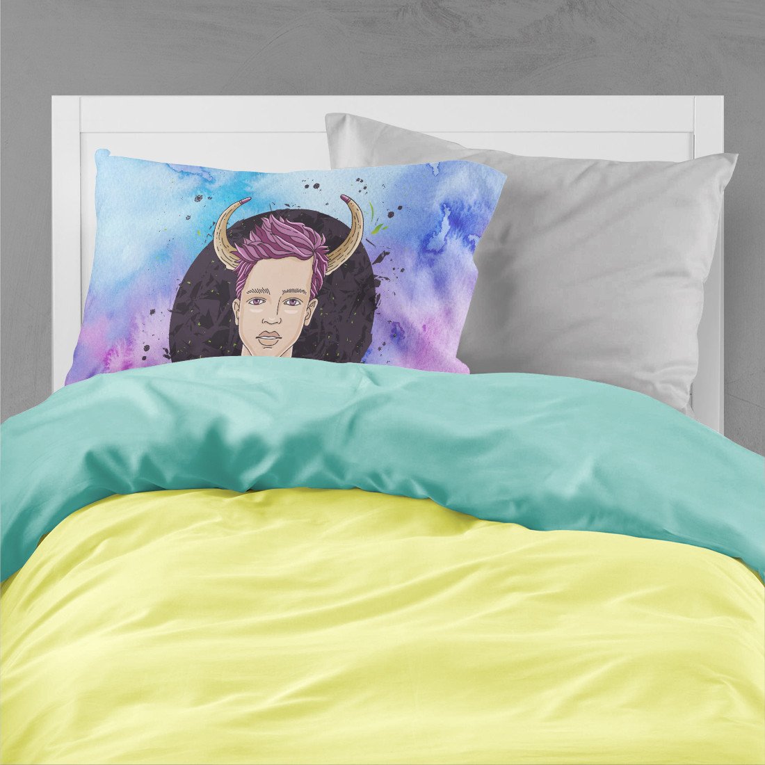 Taurus Zodiac Sign Standard Pillowcase Lightweight Super Soft Easy Care Decorative Artwork Pillowcase, Standard