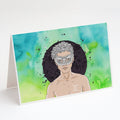 Gemini Zodiac Sign Greeting Cards Pack of 8 Blank Cards with Envelopes Whimsical A7 Size 5x7