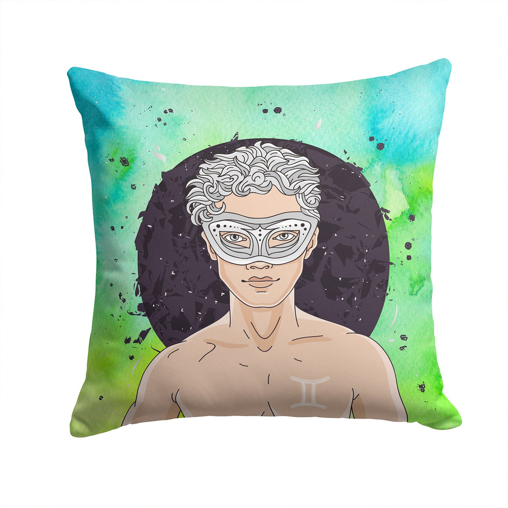 Gemini Zodiac Sign Decorative Throw Pillow 14x14 Indoor Outdoor Accent Cushion, Fabric Cover with Insert for Sofa, Bed, Porch & Living Room