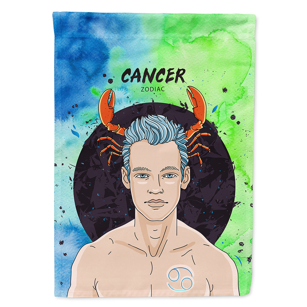 Cancer Zodiac Sign House Flag 28x40 Porch Sleeve Pole Decorative Outside Yard Banner Artwork Wall Hanging, Polyester
