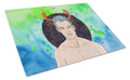 Cancer Zodiac Sign Cutting Board Tempered Glass Kitchen Cutting Surface, Heat Resistant Chopping, Non-Slip Feet, Food Prep & Serving