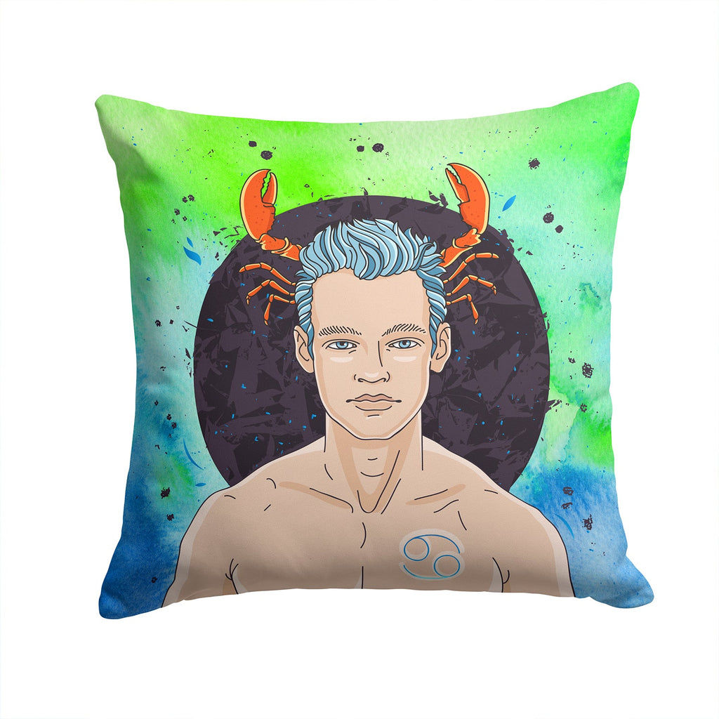 Cancer Zodiac Sign Decorative Throw Pillow 14x14 Indoor Outdoor Accent Cushion, Fabric Cover with Insert for Sofa, Bed, Porch & Living Room