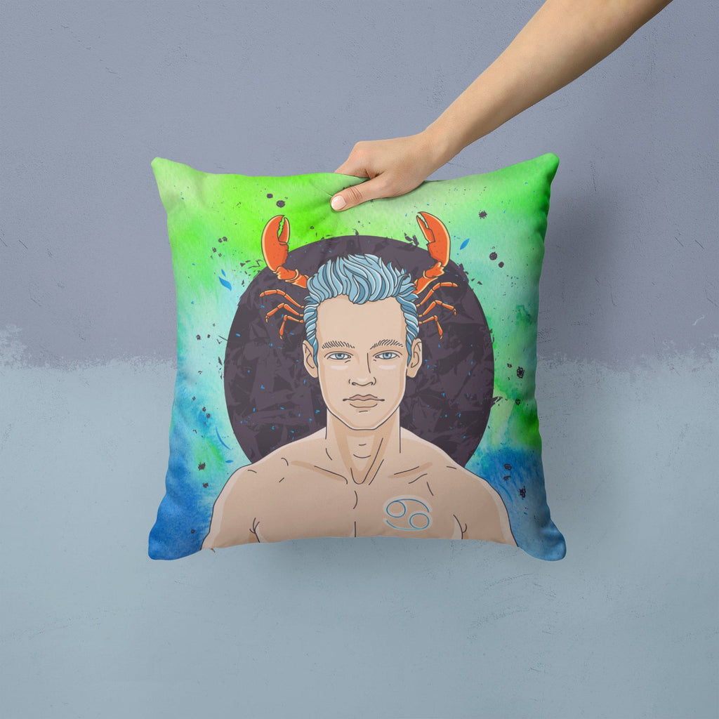 Cancer Zodiac Sign Decorative Throw Pillow 14x14 Indoor Outdoor Accent Cushion, Fabric Cover with Insert for Sofa, Bed, Porch & Living Room