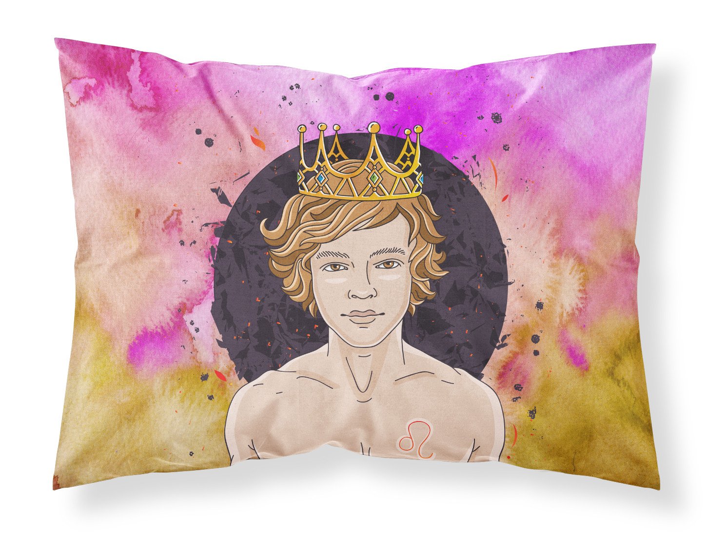 Leo Zodiac Sign Standard Pillowcase Lightweight Super Soft Easy Care Decorative Artwork Pillowcase, Standard