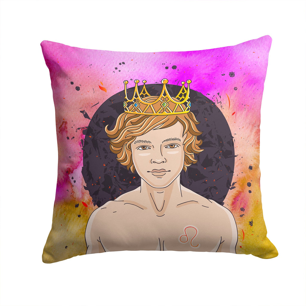 Leo Zodiac Sign Decorative Throw Pillow 14x14 Indoor Outdoor Accent Cushion, Fabric Cover with Insert for Sofa, Bed, Porch & Living Room