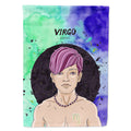Virgo Zodiac Sign House Flag 28x40 Porch Sleeve Pole Decorative Outside Yard Banner Artwork Wall Hanging, Polyester
