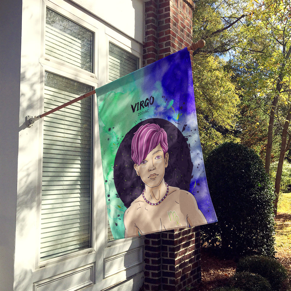 Virgo Zodiac Sign House Flag 28x40 Porch Sleeve Pole Decorative Outside Yard Banner Artwork Wall Hanging, Polyester