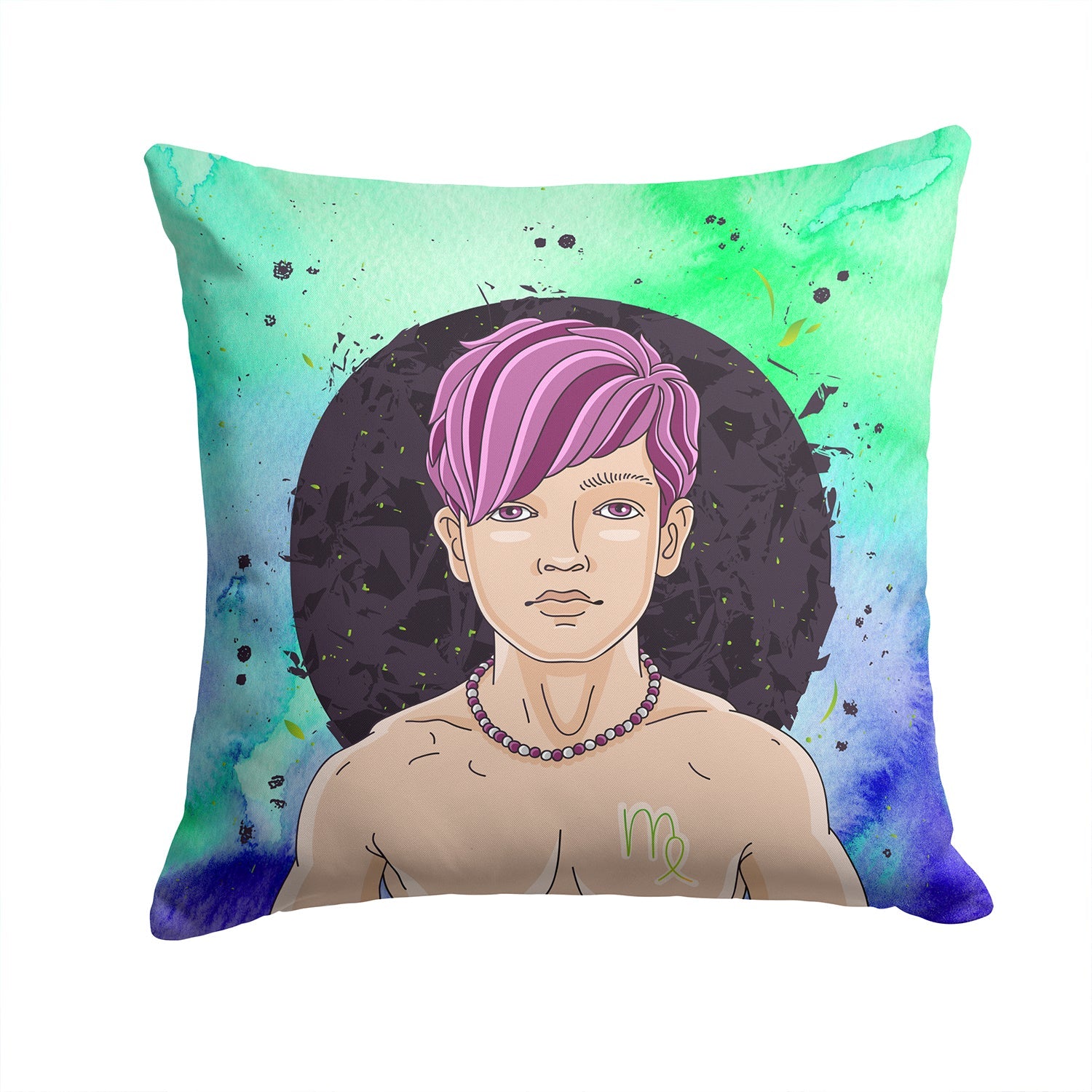 Virgo Zodiac Sign Decorative Throw Pillow 14x14 Indoor Outdoor Accent Cushion, Fabric Cover with Insert for Sofa, Bed, Porch & Living Room