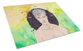 Libra Zodiac Sign Cutting Board Tempered Glass Kitchen Cutting Surface, Heat Resistant Chopping, Non-Slip Feet, Food Prep & Serving