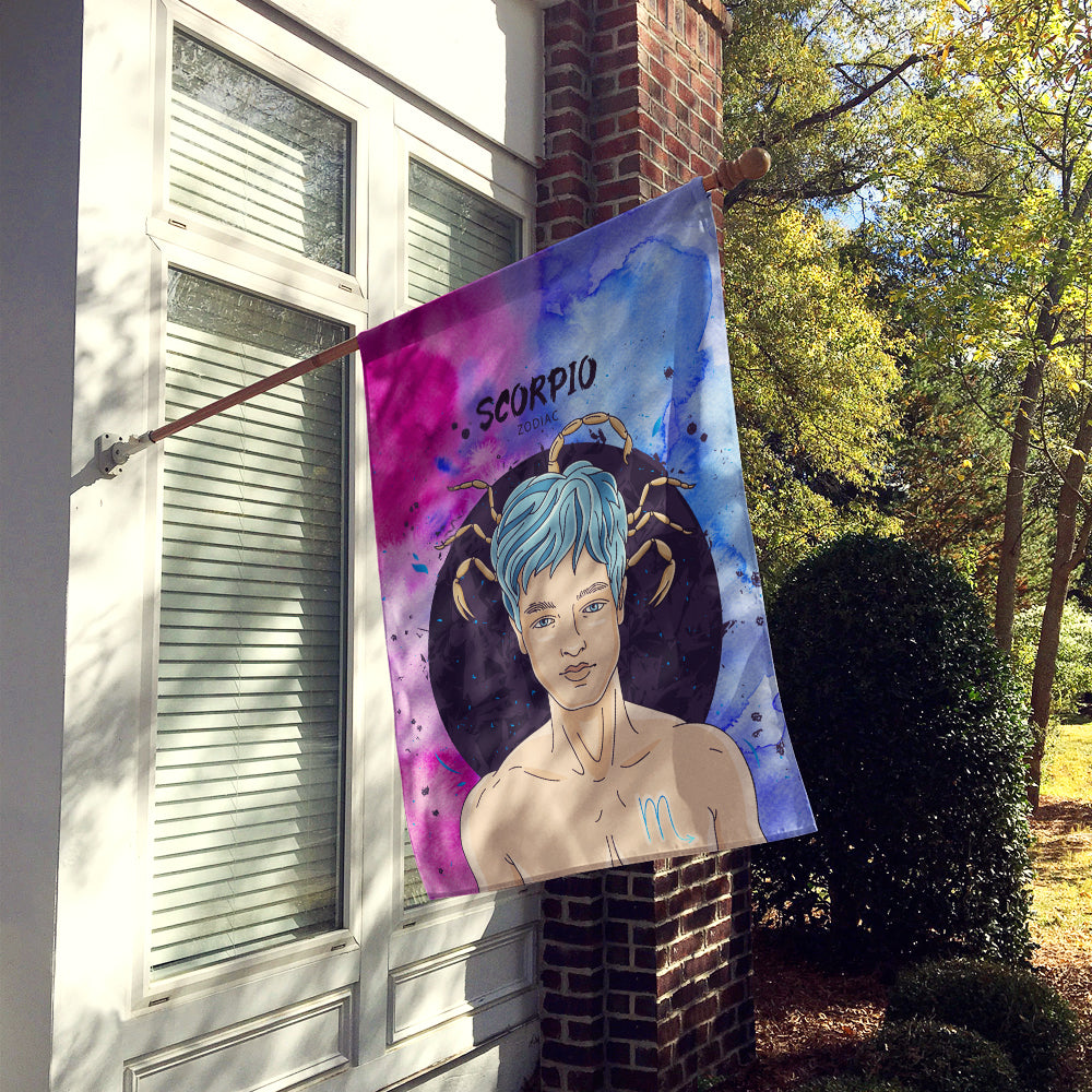 Scorpio Zodiac Sign House Flag 28x40 Porch Sleeve Pole Decorative Outside Yard Banner Artwork Wall Hanging, Polyester