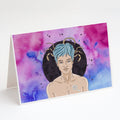 Scorpio Zodiac Sign Greeting Cards Pack of 8 Blank Cards with Envelopes Whimsical A7 Size 5x7