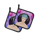 Scorpio Zodiac Sign Pot Holder Set of 2 Heat Resistant Quilted Hot Pads 7.5 x 7.5 Inch, Insulated Kitchen Trivets for Cooking & Baking