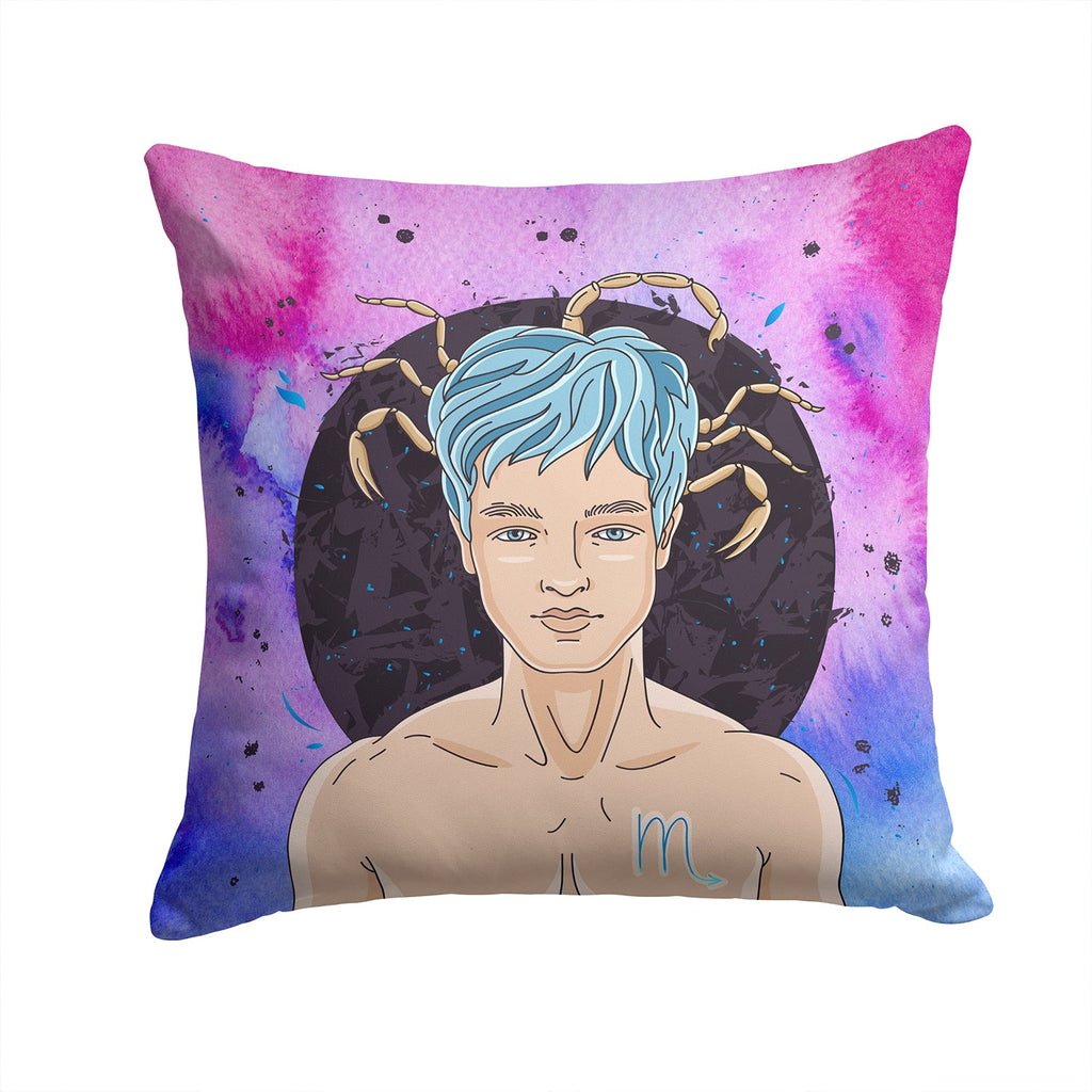 Scorpio Zodiac Sign Decorative Throw Pillow 14x14 Indoor Outdoor Accent Cushion, Fabric Cover with Insert for Sofa, Bed, Porch & Living Room