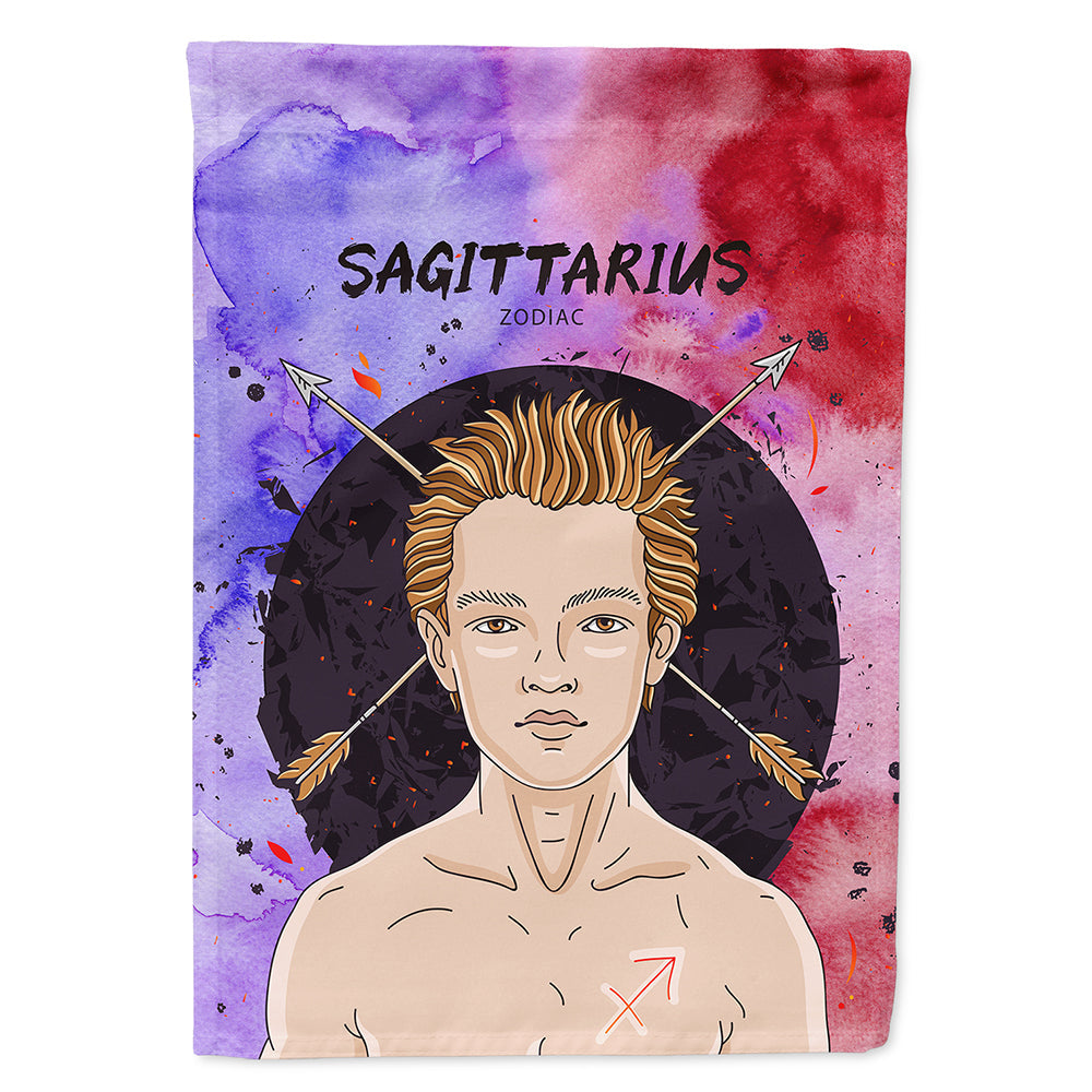 Sagittarius Zodiac Sign House Flag 28x40 Porch Sleeve Pole Decorative Outside Yard Banner Artwork Wall Hanging, Polyester