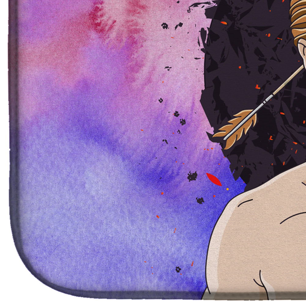 Sagittarius Zodiac Sign Dish Drying Mat Absorbent Dish Drying Mat Pad for Kitchen Counter Dish Drainer Mat for Countertop, 14 x 21", Multicolor