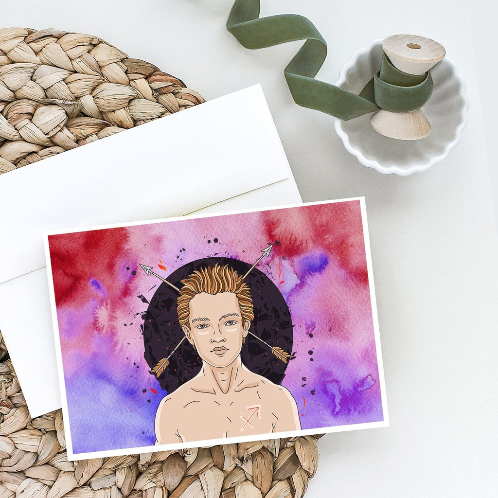 Sagittarius Zodiac Sign Greeting Cards Pack of 8 Blank Cards with Envelopes Whimsical A7 Size 5x7
