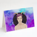 Capricorn Zodiac Sign Greeting Cards Pack of 8 Blank Cards with Envelopes Whimsical A7 Size 5x7