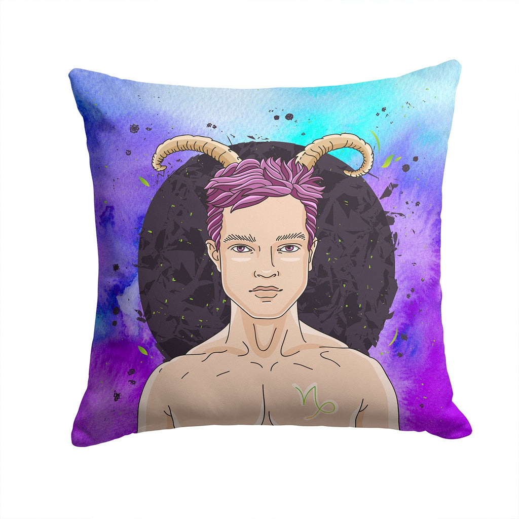 Capricorn Zodiac Sign Decorative Throw Pillow 14x14 Indoor Outdoor Accent Cushion, Fabric Cover with Insert for Sofa, Bed, Porch & Living Room