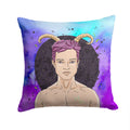 Capricorn Zodiac Sign Decorative Throw Pillow 14x14 Indoor Outdoor Accent Cushion, Fabric Cover with Insert for Sofa, Bed, Porch & Living Room