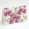 Orchids Greeting Cards Pack of 8 Blank Cards with Envelopes Whimsical A7 Size 5x7
