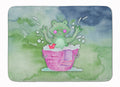 Frog Bathing Watercolor Memory Foam Kitchen Mat Machine Washable Anti-Fatigue Cushion Comfort Bath or Kitchen Rug