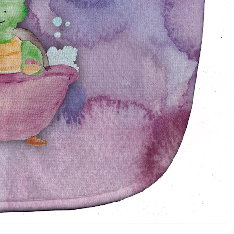 Turtle Bathing Watercolor Baby Bib Easy-Clean Baby Bib Baby Feeding Accessory Baby Mealtime Essential, 10 x 13, Multicolor