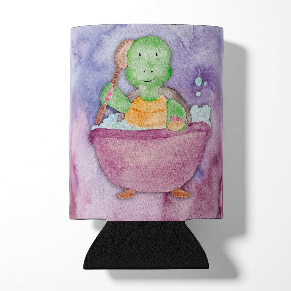 Turtle Bathing Watercolor Can or Bottle Hugger Cooler Sleeve for Standard 12 oz Cans, Insulated Foam Beer & Soda Can Hugger Reusable