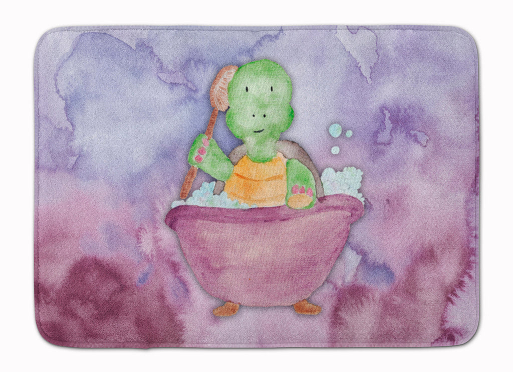 Turtle Bathing Watercolor Memory Foam Kitchen Mat Machine Washable Anti-Fatigue Cushion Comfort Bath or Kitchen Rug