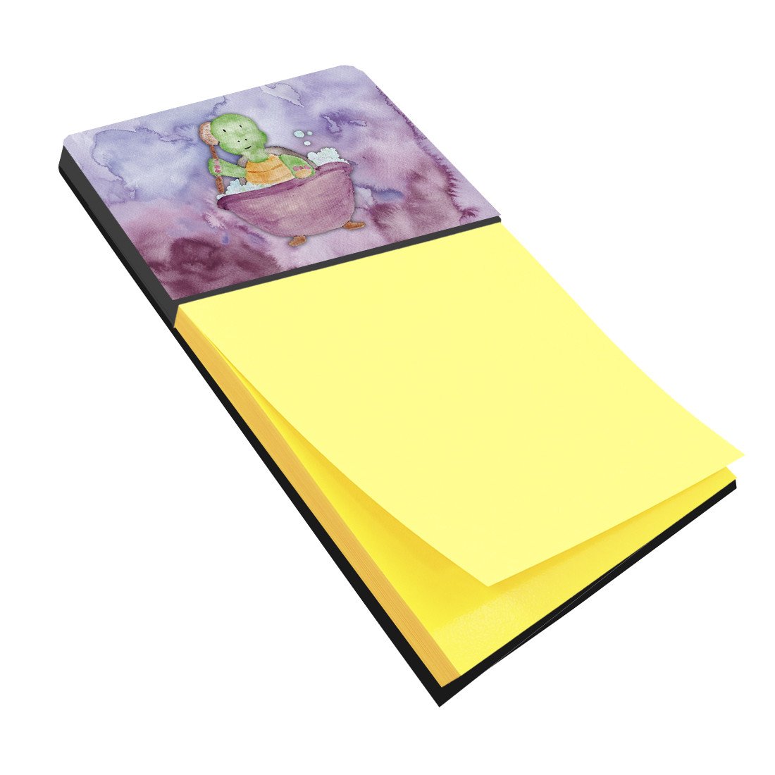 Turtle Bathing Watercolor Watercolor Sticky Note Holder Refillable Dispenser Desk Accessory 3x3 Pad Gift